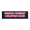 Radical Feminist Childfree Scum | Car Magnet