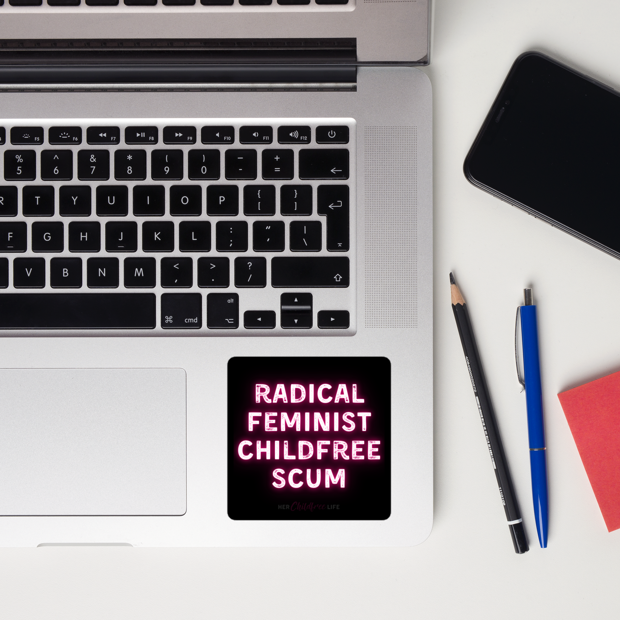 Radical Feminist Childfree Scum | Sticker